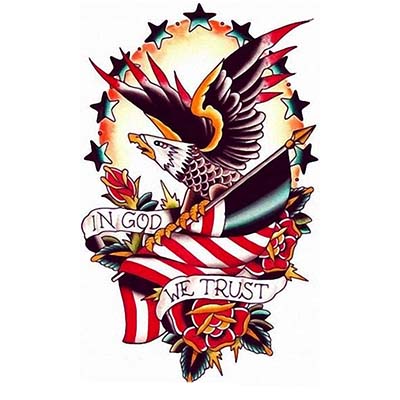 Old school eagle designs Fake Temporary Water Transfer Tattoo Stickers NO.10505